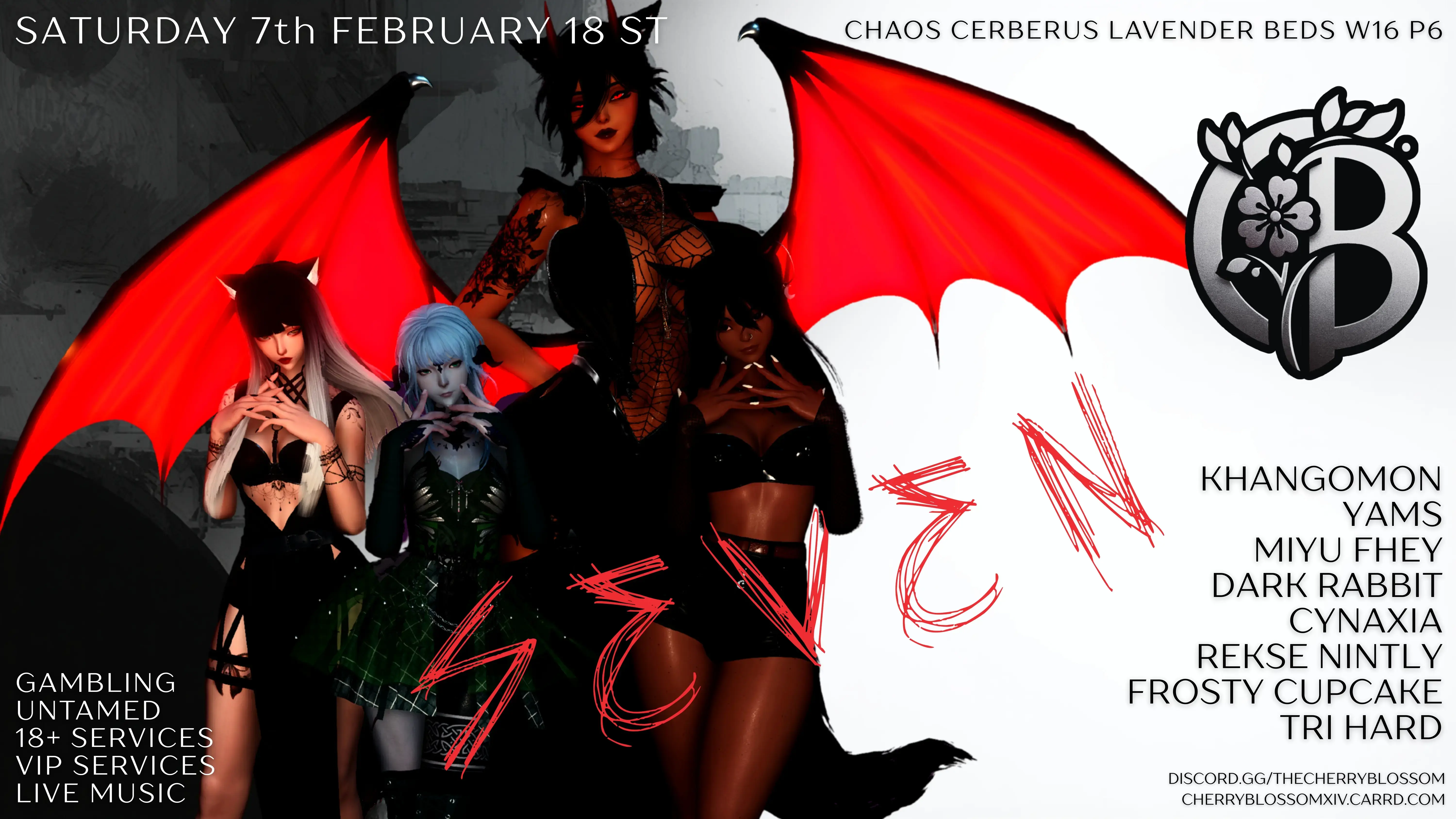 Event image for ꕷЄ𝚅ЄƝ - 𝗧𝗛𝗘 𝗖𝗛𝗘𝗥𝗥𝗬 𝗕𝗟𝗢𝗦𝗦𝗢𝗠