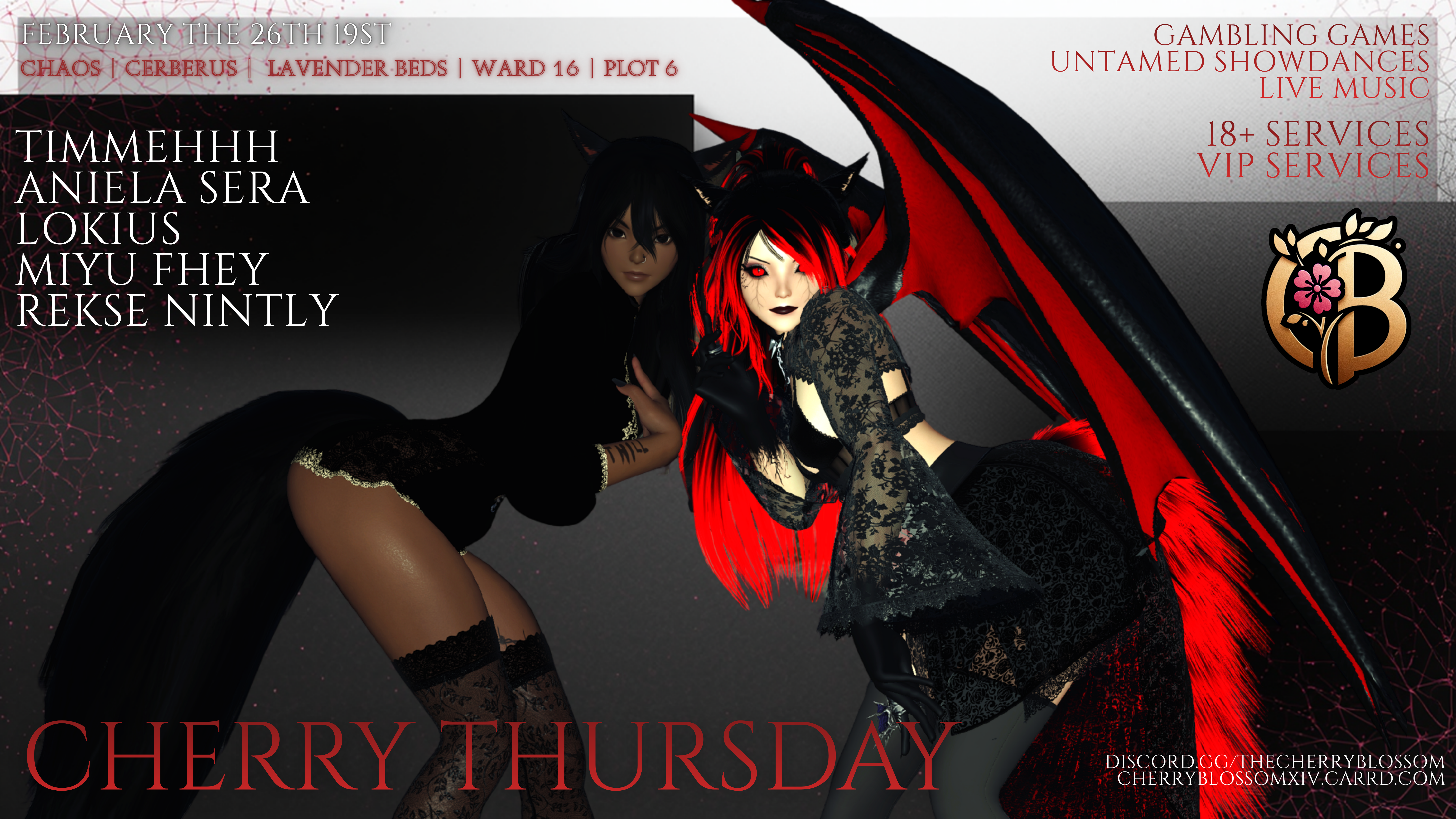 Event image for 𝘾𝙃𝙀𝙍𝙍𝙔 𝙏𝙃𝙐𝙍𝙎𝘿𝘼𝙔