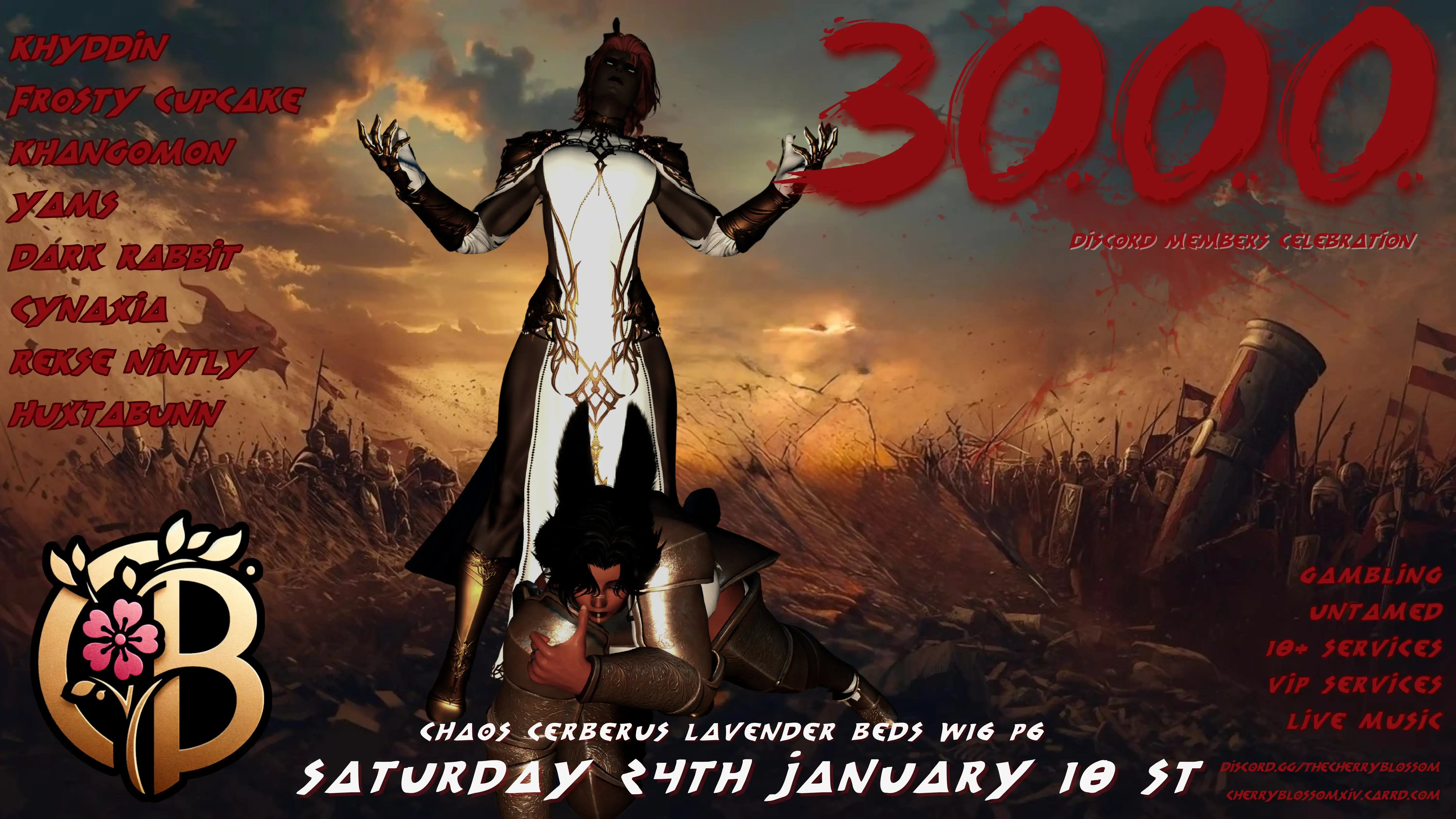 Event image for ３００(０)  !!  𝗧𝗛𝗘 𝗖𝗛𝗘𝗥𝗥𝗬 𝗕𝗟𝗢𝗦𝗦𝗢𝗠