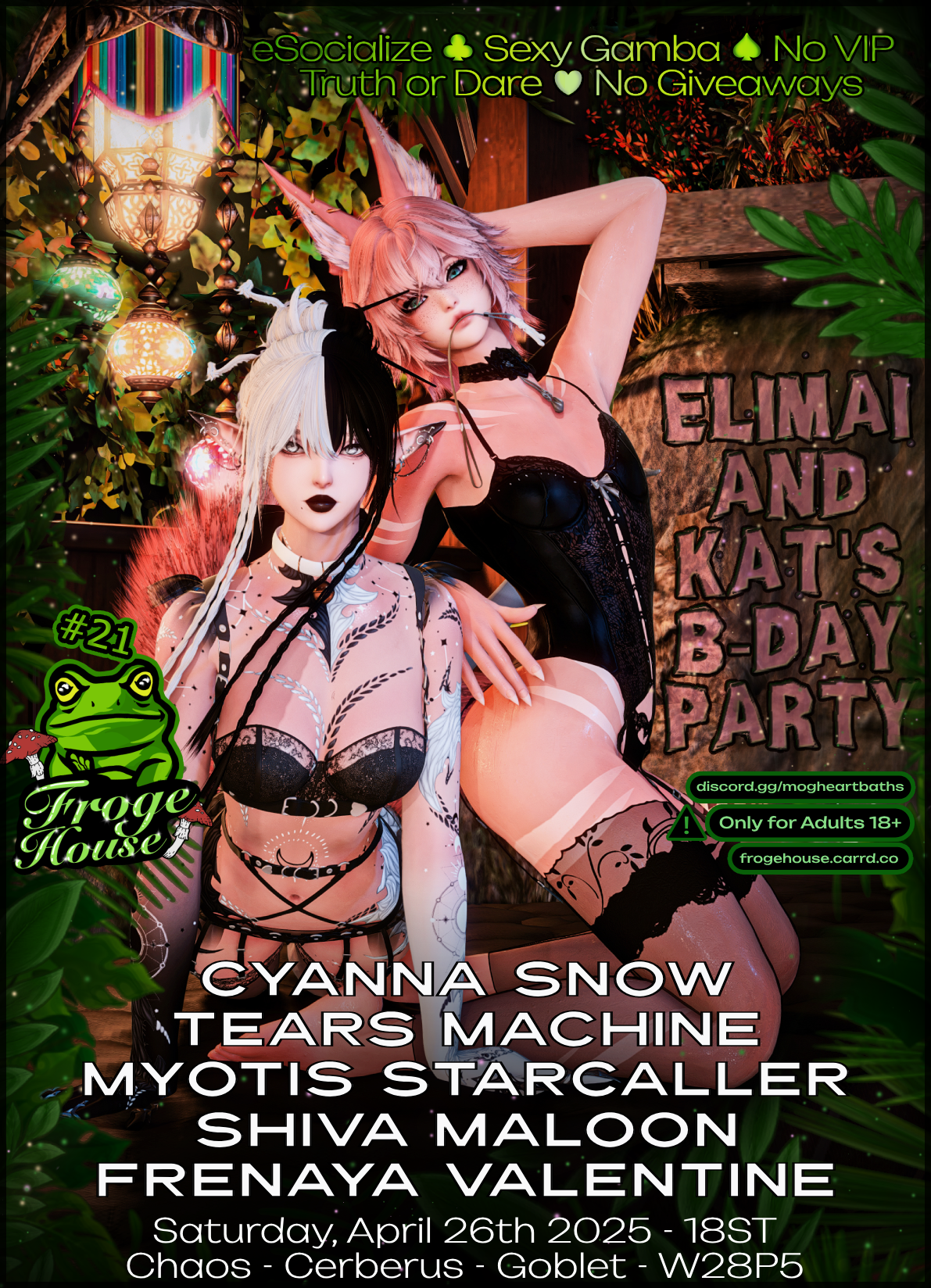 Event image for Froge #21 Kat and Elimai's Birthday party!