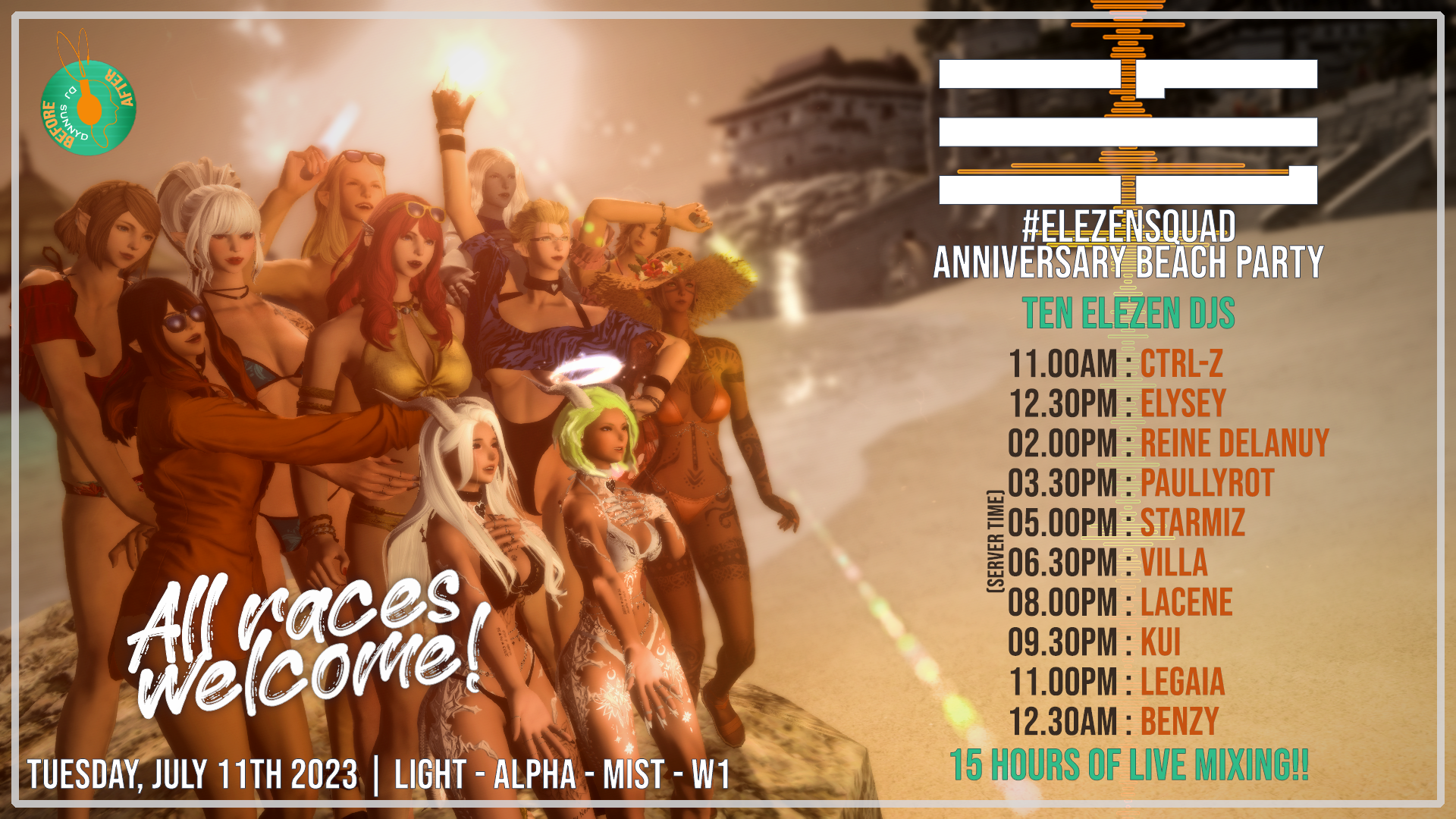 Event image for #ElezenSquad Anniversary Beach Party