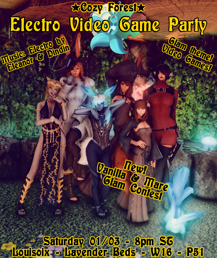 Event image for Cozy Forest - Electro Video Games Party w. Glam Contests