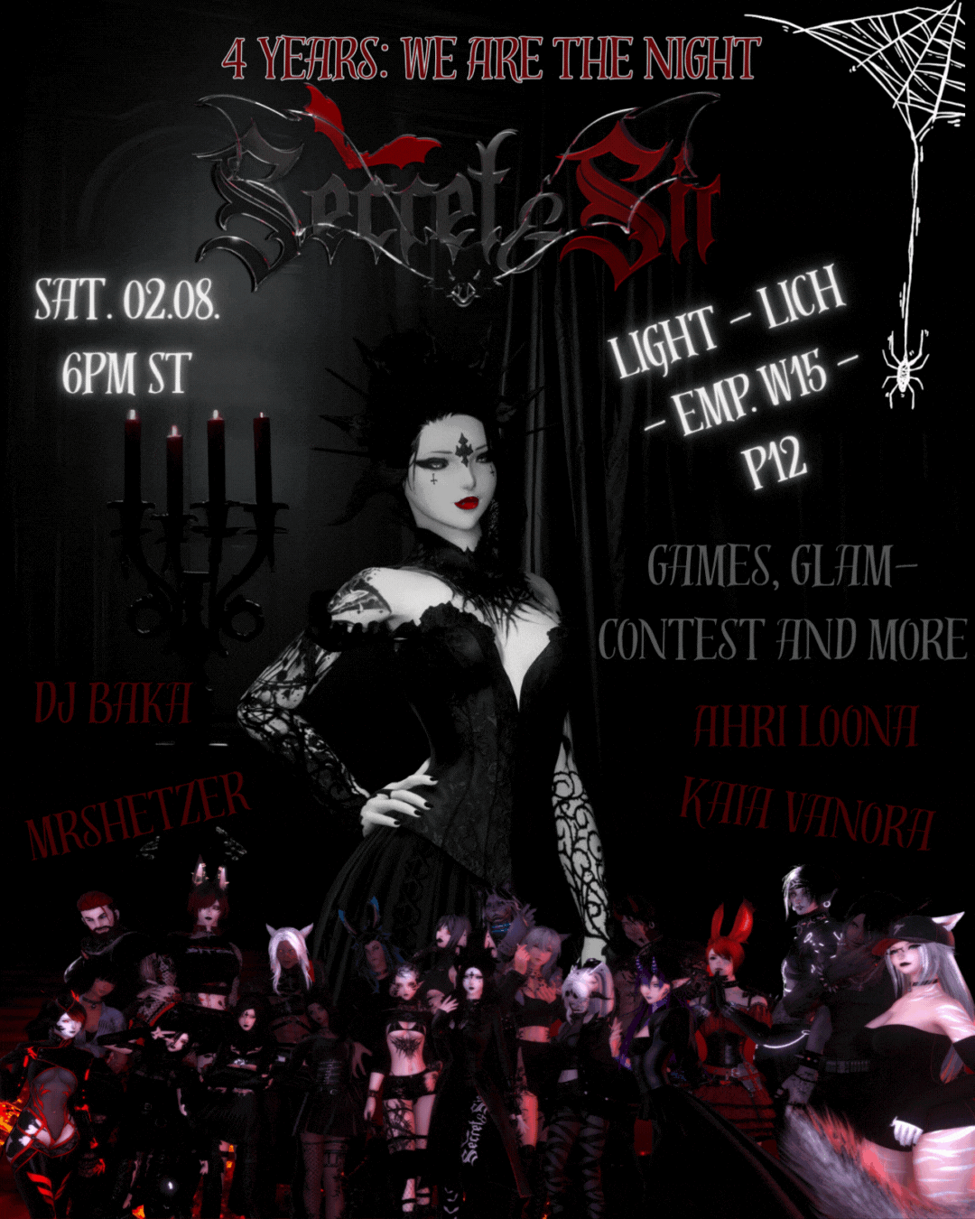 Event image for 𝟜 𝕪𝕖𝕒𝕣𝕤: 𝕎𝔼 𝔸ℝ𝕋𝔼 𝕋ℍ𝔼 ℕ𝕀𝔾ℍ𝕋 [Secret & Sin] 