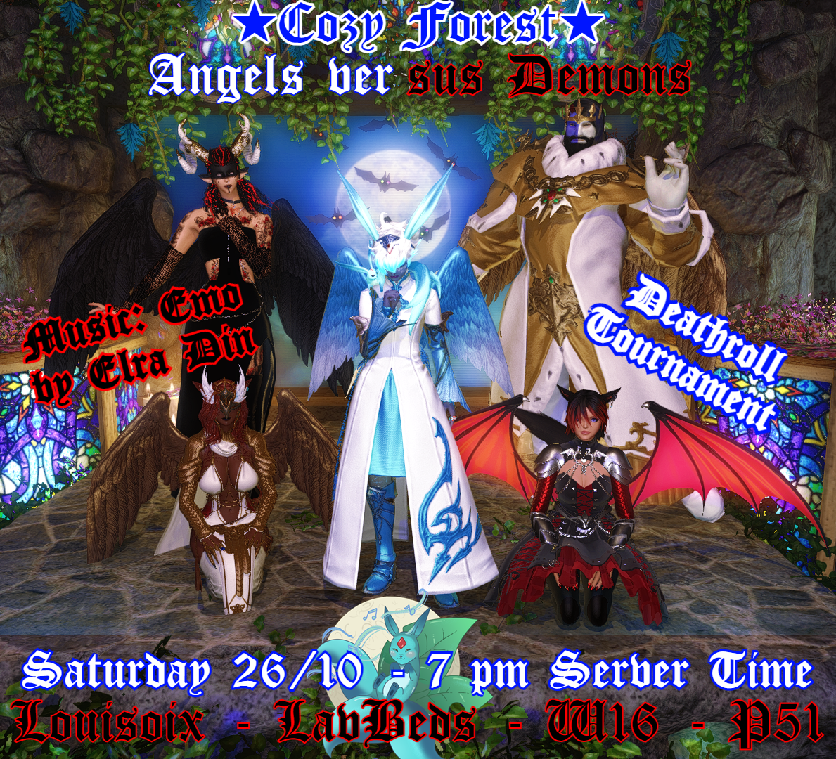 Event image for Angels vs Demons Emo Party w. Deathroll Tournament @ ★Cozy Forest★