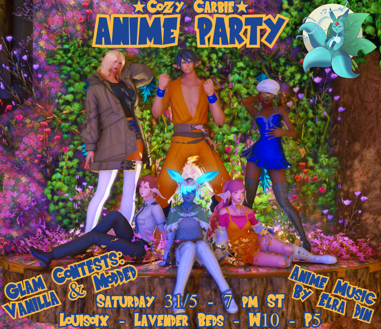 Event image for Cozy Carbie: Anime Party! Glam Tournaments!