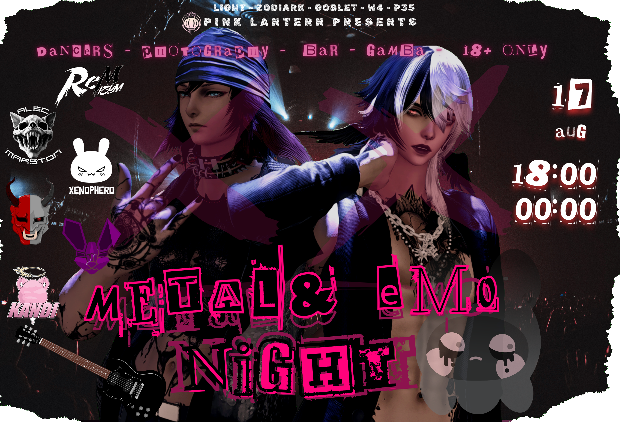 Event image for Pink Lantern -  Metal & Emo Night
